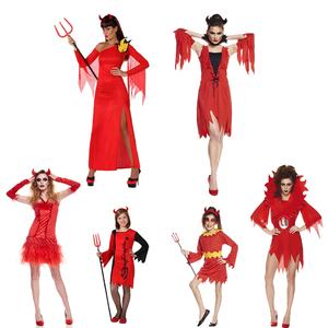 Disfraz de <span class=keywords><strong>Demonio</strong></span> Rojo para Halloween, Traje de Diablo para Mujer Adulta, Disfraz para Fiesta de Disfraces - Product Image 1