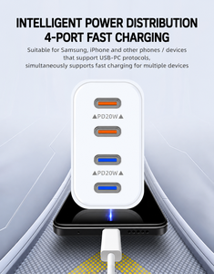 Bloc <span class=keywords><strong>chargeur</strong></span> USB C HYTO 40W pour <span class=keywords><strong>iPhone</strong></span> 18, adaptateur de charge rapide USB Type-C, prise murale, bloc USB C 4 ports pour <span class=keywords><strong>iPhone</strong></span> 17/16 - Product Image 5