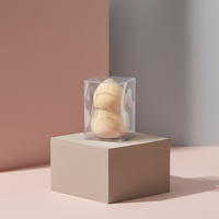 Vente directe en entrepôt boîte à œufs de beauté avec logo personnalisé petite boîte d'emballage en plastique pour éponge cosmétique