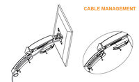 Support de mise au point personnalisé OEM LED LCD bras étendu à ressort à gaz double moniteur support de montage de bureau