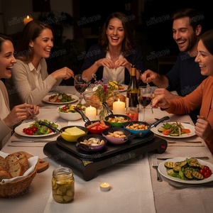 Wok antiadhésif pour <span class=keywords><strong>6</strong></span> personnes, grill à raclette, <span class=keywords><strong>crêpière</strong></span> et appareil à <span class=keywords><strong>crêpes</strong></span> - Product Image 3