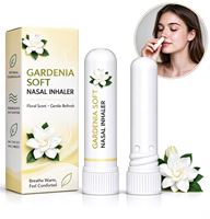 Inhalateur nasal doux OEM Gardenia, portable, parfum floral, aromathérapie, bâtonnet nasal, rafraîchissement doux, inhalateur nasal aux huiles essentielles