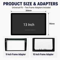 Autoradio universel 2 DIN Android 14 de 13 pouces, écran QLED 2K 1920x1200, UIS7865 8 cœurs, CarPlay sans fil, Android Auto, GPS
