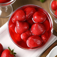 China Ingeblikte Rode Aardbeienplakjes In Siroop Fruitsuiker Ingeblikt Voedsel Premium Kwaliteit Ingeblikte Aardbeien