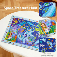 MIDEER Build & Seek Puzzle Kids Educational Jigsaw with Magnifier Hidden Objects Learning Toy Puzzle