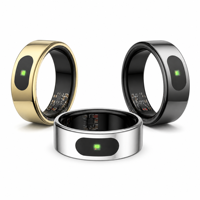 Vente flash - Anneau intelligent Android avec télécommande, en acier inoxydable, suivi de la forme physique, fréquence cardiaque, oxygène sanguin, moniteur de sommeil, 5 ATM