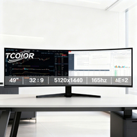 Immersiver 49-Zoll Curved Gaming-Monitor mit 5120x1440p Auflösung, 165Hz, AMD FreeSync, PC-Monitor mit PIP/PBP-Unterstützung für Multitasking und Gaming