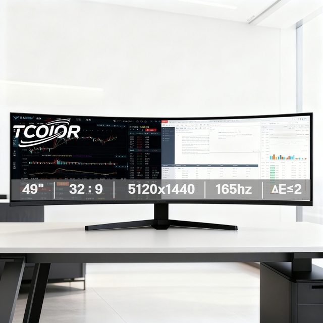 Immersive 49 Inch Curved 5120x1440p 165hz Gaming Monitor AMD FreeSync Pc Monitors Support PIP PBP for Multitasking and Gaming