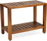 Teak Shower Bench 24-дюймовая большая деревянная скамейка для ванной комнаты