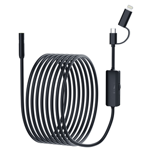 Caméra endoscopique AN112 2-en-1 de 10 mètres pour mobile, étanche et flexible, compatible <span class=keywords><strong>iPhone</strong></span> - Product Image 1