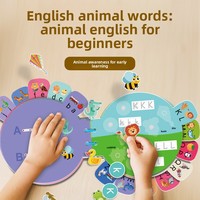 Buku Aktivitas Menjiplak Huruf Montessori, Buku Stiker yang Dapat Digunakan Kembali, Buku Tenang untuk Anak, Pengenalan Huruf Alfabet, OEM