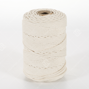 Soft Colored Decorative Pure Double Braided Cotton Rope Natural White for Basket
