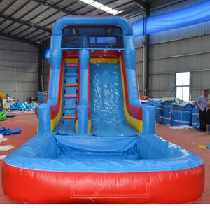 Toboggan gonflable commercial robuste avec piscine grande <span class=keywords><strong>location</strong></span> extérieure pour arrière-cour pour les familles enfants adultes - Product Image 3