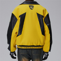 Veste de baseball en cuir PU de haute qualité avec patch brodé personnalisé en gros, style vintage, lettres