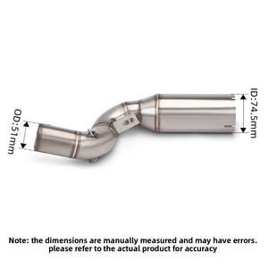 Tubo de conexión intermedio de <span class=keywords><strong>escape</strong></span> para motocicleta de 51 mm para <span class=keywords><strong>DUKE</strong></span> 125 <span class=keywords><strong>250</strong></span> 390 2024 2025 2026 Adaptador de silenciador modificado - Product Image 3