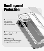 Funda de teléfono móvil transparente HD para iPhone 17 16 15 Promax 14Plus 13 12 Pro, protección de cuerpo completo, funda dura a prueba de golpes para Apple 11