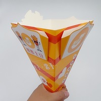 Emballage personnalisé pour cônes de frites, gobelets en papier jetables pour chips de pommes de terre avec sauce