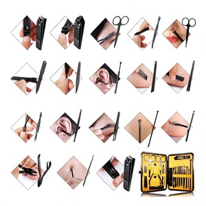 DANTRIC IMPLANTS Professional Manicure Kit 18Pcs Stainless Steel <b>Nail</b> <b>Tools</b> 5-in-1 <b>Nail</b> Clipper Classic Style Portable Case for - Product Image 3
