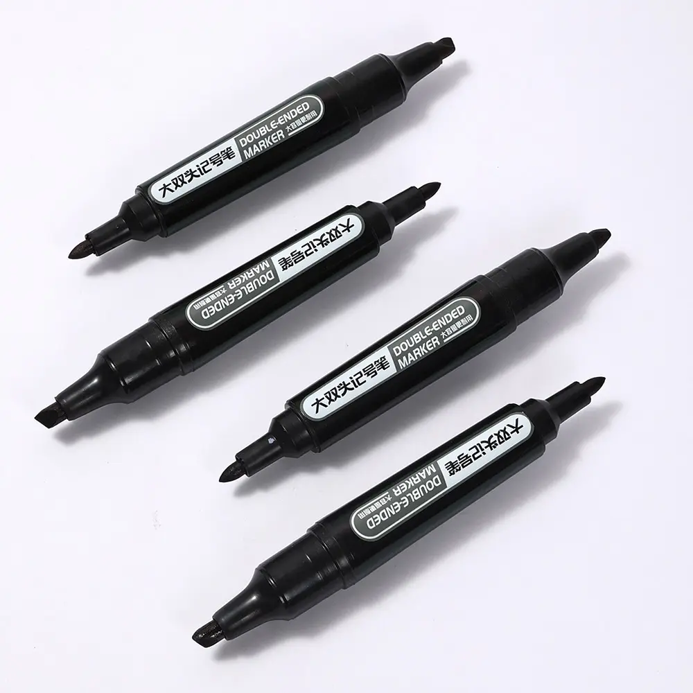XINGMAI Hot Selling Color Fineliner Dual Tip Watercolor Brush Pens Marker Pen Set Washable Drawing Painting Art Paper Black 2mm