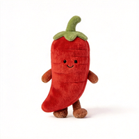 Peluche de piment doux personnalisée de haute qualité, jouet en peluche drôle de dessin animé, poupées de piment rouge pour cadeaux d'enfants, peluche de piment doux