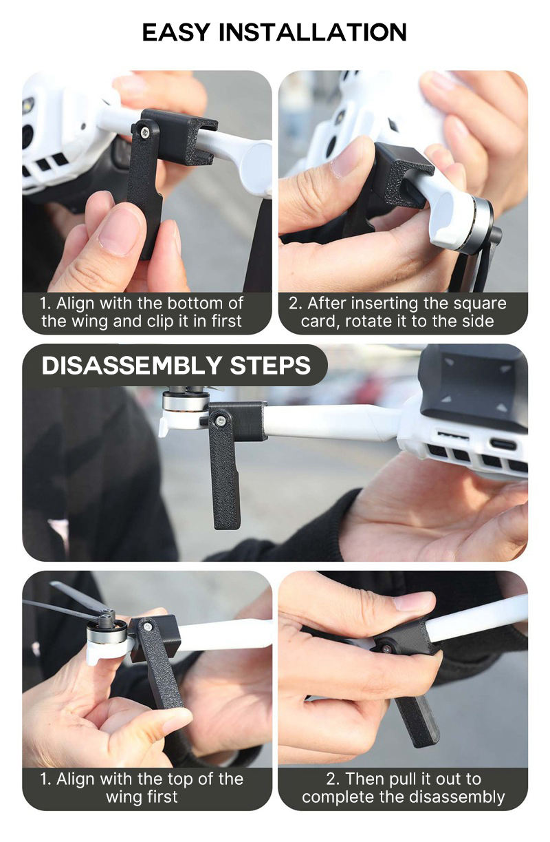 HONGDAK for Shadow Feather Antigravity A1 Drone Landing Gear Tripod Height Increasing Bottom Scratch Guard Foldable Lightweight