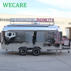 WECARE Cozinha Móvel Personalizado Catering BBQ Food Trailer Carros De Comida Airstream Burger Pizza Fast Food Truck para Venda Europa