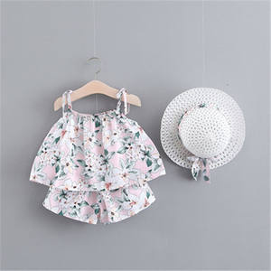 Summer Baby <b>Gift</b> Set Bangkok Fashion T-Shirts Wholesale and Wide Leg Girl Palazzo Pants Online Malaysia - Product Image 5