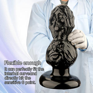 ชุดเซ็กส์ทอยแบบเสียบก้นขนาดใหญ่พิเศษ ดิลโด้หนา ปลั๊กก้นขนาดใหญ่ สีดำ กันน้ำ ขนาด S/L สำหรับผู้หญิงและผู้ชาย พร้อมจุกดูดสุญญากาศแรงพิเศษ - Product Image 2