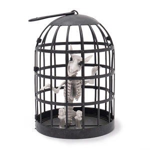 Decoraciones de Halloween de Esqueletos Horripilantes Transfronterizas, Adornos de Animales Simulados, Arreglo para Bares y Casas Encantadas, Jaula de Ratas GGK9J9U - Product Image 6