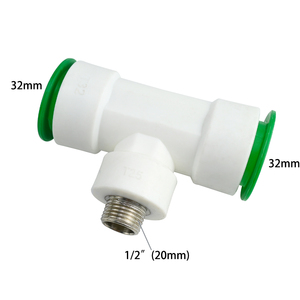 Coude droit PPR Té Push-Fit Connecteur rapide 1/2 "Filetage mâle Installation sans chaleur Convient aux conduites d'<span class=keywords><strong>eau</strong></span> de 20mm, 25mm, 32 mm - Product Image 6