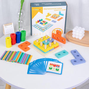 Montessori personalizado 3 en 1 niños forma <span class=keywords><strong>de</strong></span> madera juego <span class=keywords><strong>de</strong></span> palo <span class=keywords><strong>de</strong></span> matemáticas a juego educativo clasificación apilamiento juguetes para niños - Product Image 3