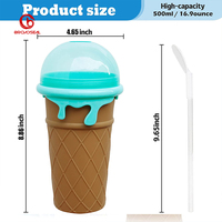 Gobelet magique pour faire des glaces et des slushies, 500 ml, gobelet à presser, gobelet refroidissant, gobelet à lait frappé, gobelet à glace