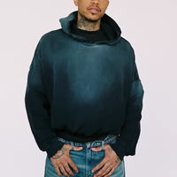 Vente en gros de sweats à capuche vintage pour hommes, en coton lourd, en molleton français, imprimé 3D, effet délavé, surdimensionné, avec imprimé tie-dye