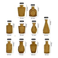 Vas bunga kecil dekorasi Mini berwarna botol kaca pernikahan rumah Vintage vas kecil botol kaca hadiah grosir