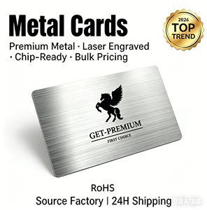 Tarjeta de Membresía VIP de Acero Inoxidable Magnética con Acabado Cepillado Personalizado, Impresión Offset con Logotipo Personalizado - Product Image 1
