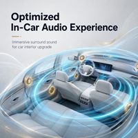 Amplificador de Coche de 6 Canales con Sistema Android, 4x50W+2x30W, Control de Graves y Agudos, Amplificador de Potencia para Audio de Coche