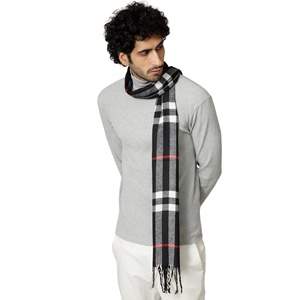 Longue écharpe chaude et écologique 100% coton pour hommes femmes écharpe tricotée en laine douce brodée pour l'hiver avec logo personnalisé - Product Image 4