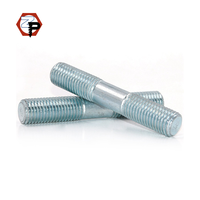 Grade 4.8/8.8 Carbon Steel Double Threaded Stud Bolt M5 M6 M8 M10 M12 Stud Bolt Zinc Plated Galvanized Two Threaded Bolt Rod