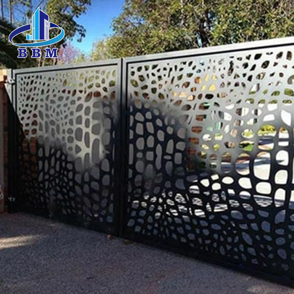 Personalizado Ao Ar Livre Casas Portão de Alumínio Durável do Metal esgrima Trellis & Amp Portas Para O Jardim