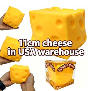 Juguete Blandito de Queso Elástico con Relleno de Harina, 7.5cm y 11cm, Lindo, Venta al por Mayor, Envío Rápido desde Almacén en EE. UU. - Product Image 1