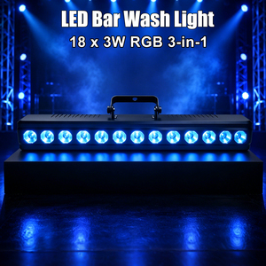 Barra de Luces LED RGB de 18x3W 3 en 1 con Control de Sonido DMX512, Iluminación de Escenario para Fiestas, Clubes, Bares, Bodas, <span class=keywords><strong>DJ</strong></span>, Discotecas - Product Image 2