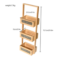 Panier à vêtements de salle de bain décoration de la maison prix le plus bas jonc de mer tissé à la main étagères en papier toilette paniers de rangement en bambou naturel