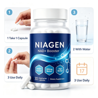 Capsules végétales à marque privée OEM NIAGEN NAD+ Booster 300mg pour l'énergie cellulaire et le soutien à l'âge sain