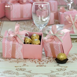 Toàn Cầu Kích Thước Nhỏ Hot Bán Màu Hồng Tuổi dậy thì Lễ Hộp Quà Tặng Tùy Chỉnh Ren Kẹo Hộp - Product Image 3