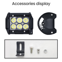 Nouvelle barre lumineuse LED de travail pour camion Polaris UTV ATV 4x4, barre lumineuse de pilier A, phare antibrouillard pour moto, accessoires de phare carré pour voiture 12V