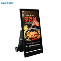 Extérieur Portable 43 pouces Android Lcd alimenté par batterie affiche support de sol écran affichage numérique publicité