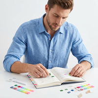 Bloc-notes adhésif vertical personnalisé pour l'apprentissage, le travail, le bureau, les messages, bloc-notes coloré, notes adhésives déchirées à la main