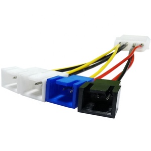 Factory Customization Adapter Converter Cable IDE 4Pin to 4X 3Pin <b>Case</b> Cooling <b>Fan</b> Power Cable - Product Image 4