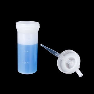 Bouteille d'absorption en plastique, flacon tampon à bulles en polyéthylène PE pour la collecte de gaz en laboratoire 75 ml 100 ml - Product Image 3