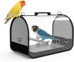 Jaula de viaje para pájaros, jaula de viaje ligera y transpirable, muestra gratis